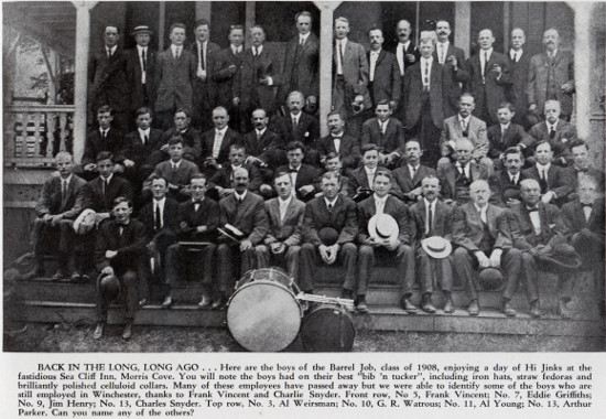 Back in the Long, Long Ago: the Boys of the Barrel Job, class of 1908, at Sea Cliff Inn