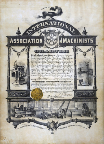 Local 609, International Association of Machinists Charter, February 1956