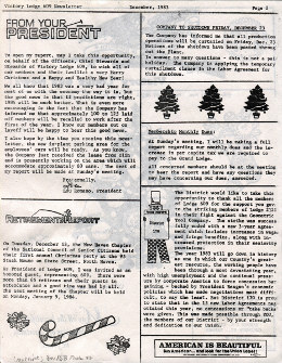 Victory lodge 609 Newsletter- December 1983- page 2